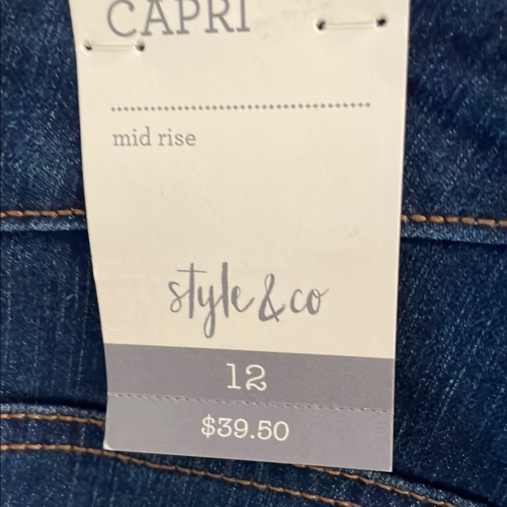 Style & Co. Blue Ankle Cropped Jeans - Picture 3 of 6